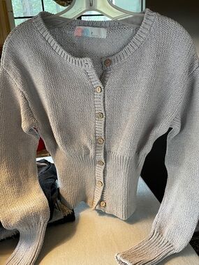 Free people new light grey cardigan